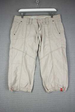EDC Esprit Vintage Y2K Capri Cropped Pants Womens 8 Beige